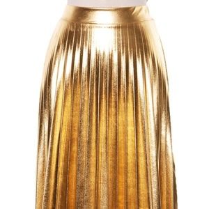 Gold Rush pleated skirt